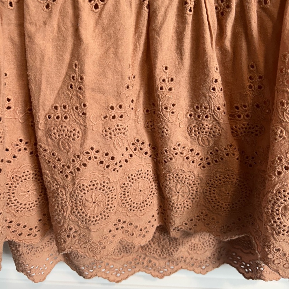 Women's Ruffled Brown Top - Picture 2 of 5